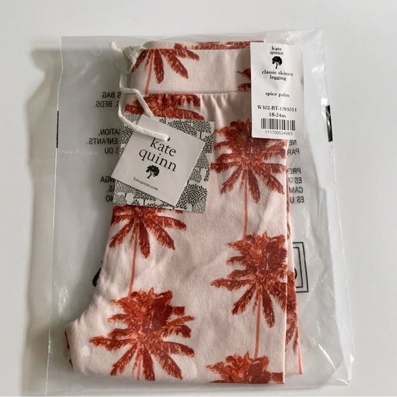 Kate Quinn Palm Tree Print Leggings 18-24 months - Picture 5 of 5
